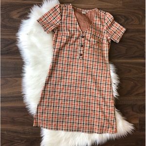 Like new plaid checkered mod dress autumn spring
